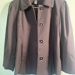 Dialogue Black Jacket with Button Details